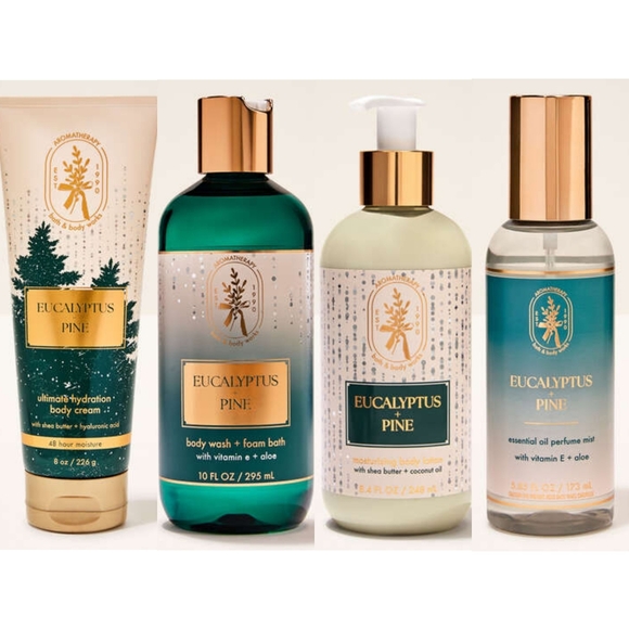 Bath Body Works Aromatherapy Eucalyptus Pine 4 Piece Body Care Set NEW,New Products : American Fashion Style Bags On Sale